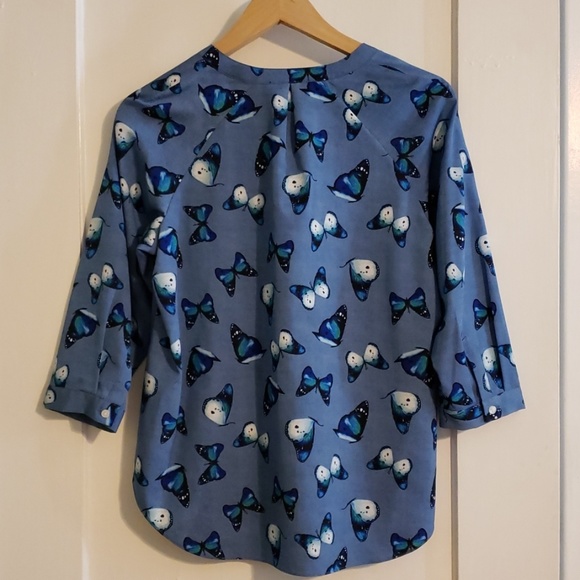 Tommy Hilfiger butterfly 3/4 sleeve top - Picture 2 of 6